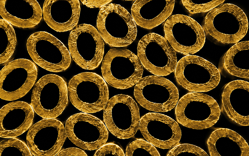 Hollow Cross-Section Fiber (13% Area)